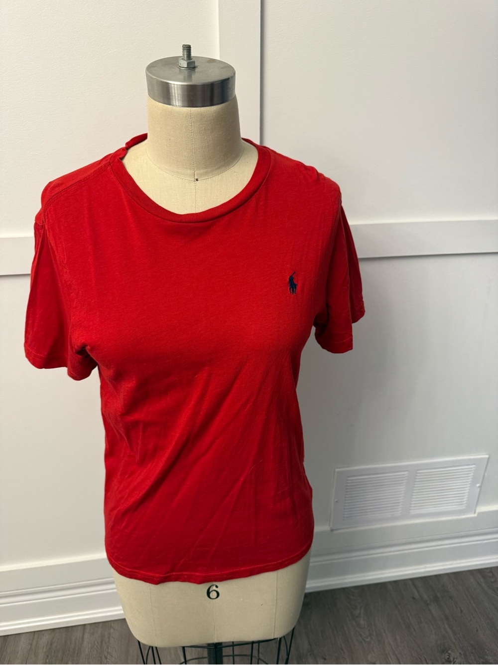 Polo by Ralph Lauren Red Short Sleeve Crewneck Tee with Navy Pony